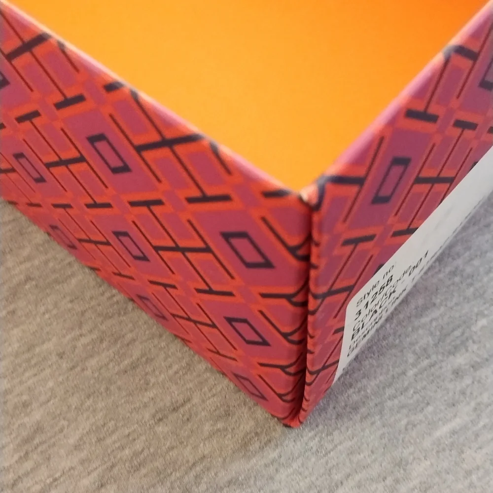 Tory Burch Shoe Box With Bold Geometric Design - Empty